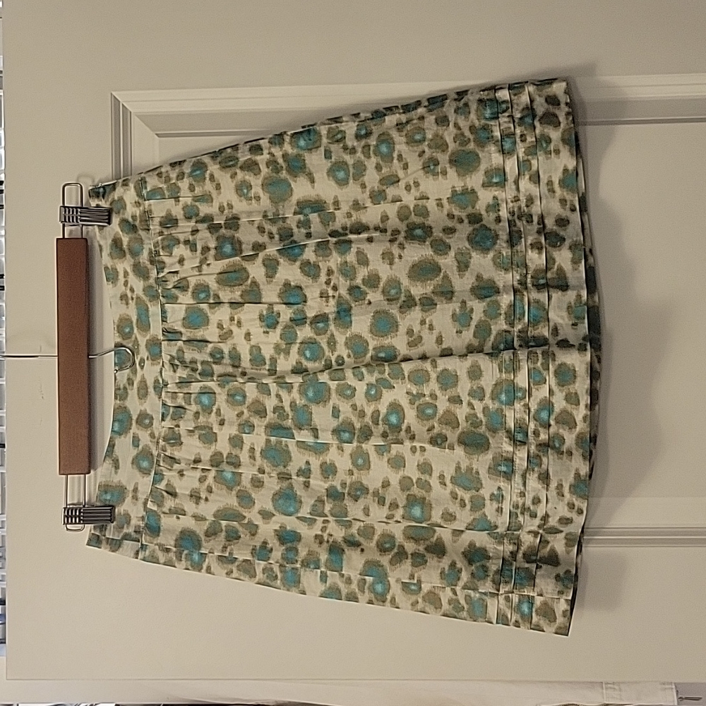 Loft leopard animal print a line skirt